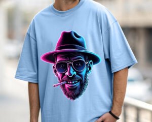 Neon Smoker - Oversized Fit T-Shirt