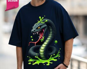 Poisonous Snake (3D) - Oversized Fit T-Shirt