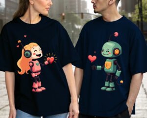 Robot Romance - Oversized Fit T-Shirt
